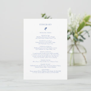 D'accompagnement Carte de boîtier Mariage Itinéraire Monogramme Flo