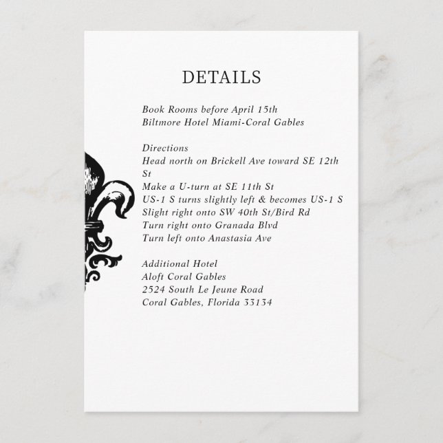 D'accompagnement Carte de boîtier Mariage noir blanc moderne (Devant)
