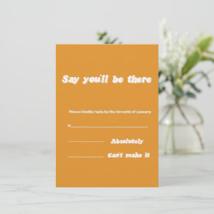 D'accompagnement Carte de boîtier Mariage orange en terre cuite