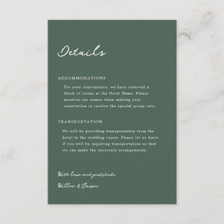 D'accompagnement Carte de boîtier Mariage Pensacola