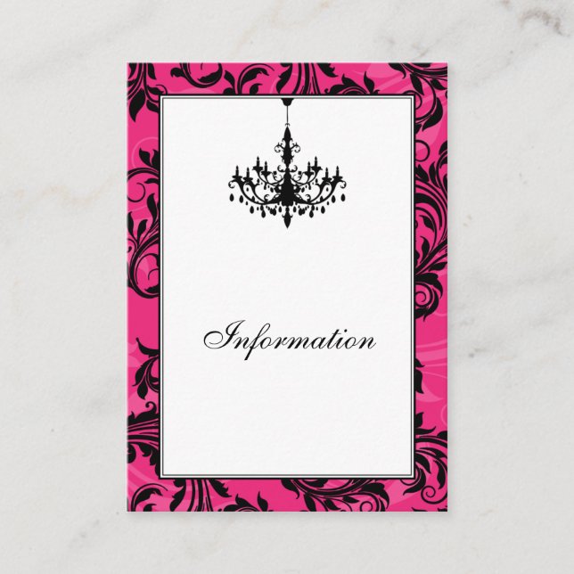 D'accompagnement Carte de boîtier Mariage rose noir (Devant)