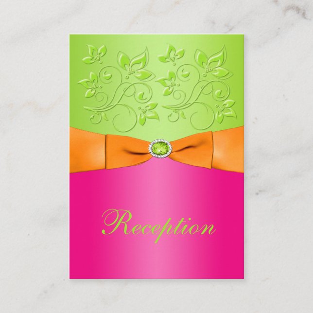 D'accompagnement Carte de boîtier Mariage rose, orange, citron vert (Devant)