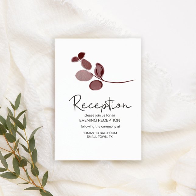 D'accompagnement Carte de boîtier Mariage Rose Red Blush Floral (Créateur téléchargé)