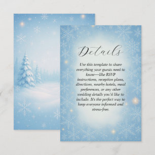 D'accompagnement Carte de boîtier Mariage Winter Wonderland