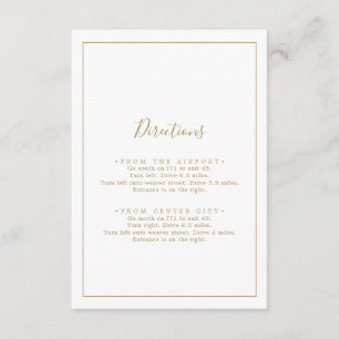 D'accompagnement Carte de boîtier minimaliste Gold Directions
