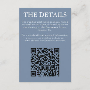 D'accompagnement Carte de boîtier monogramme bleu Dusty classique