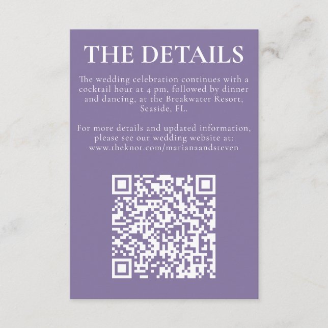 D'accompagnement Carte de boîtier monogramme classique Lavender (Devant)