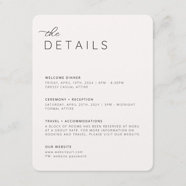 D'accompagnement Carte de boîtier Neutral Creamy Détails (Devant)