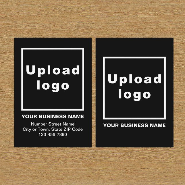 D'accompagnement Carte de boîtier noir pour entreprise (Build brand name awareness. Your business brand on black enclosure card.)