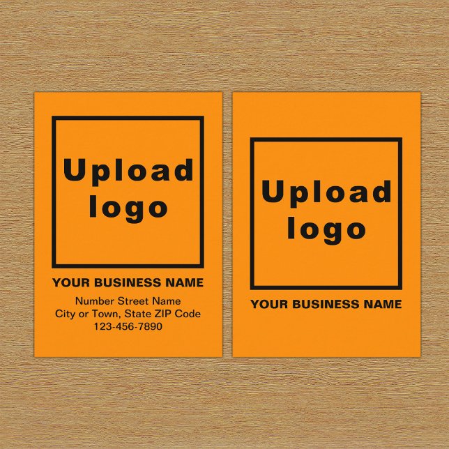 D'accompagnement Carte de boîtier Orange Business (Build brand name awareness. Your business brand on orange color enclosure card.)