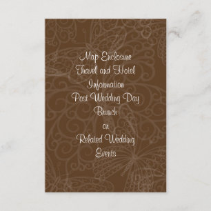 D'accompagnement Carte de boîtier papillon Filigree en Brown