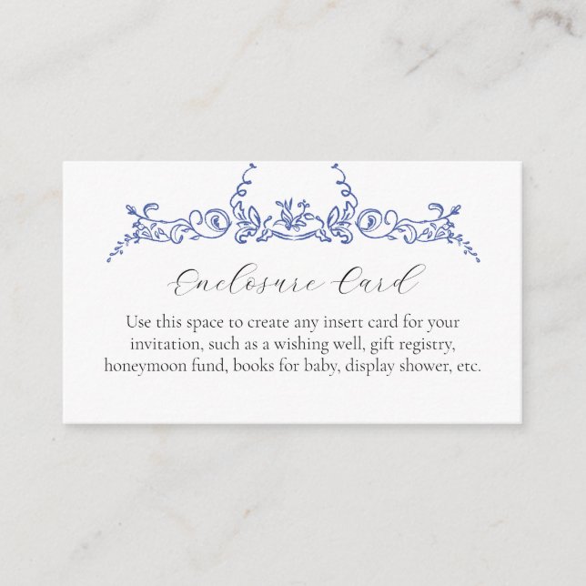 D'accompagnement Carte de boîtier personnalisée avec motif floral b (Devant)