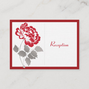 D'accompagnement Carte de boîtier Red Peony sur lin