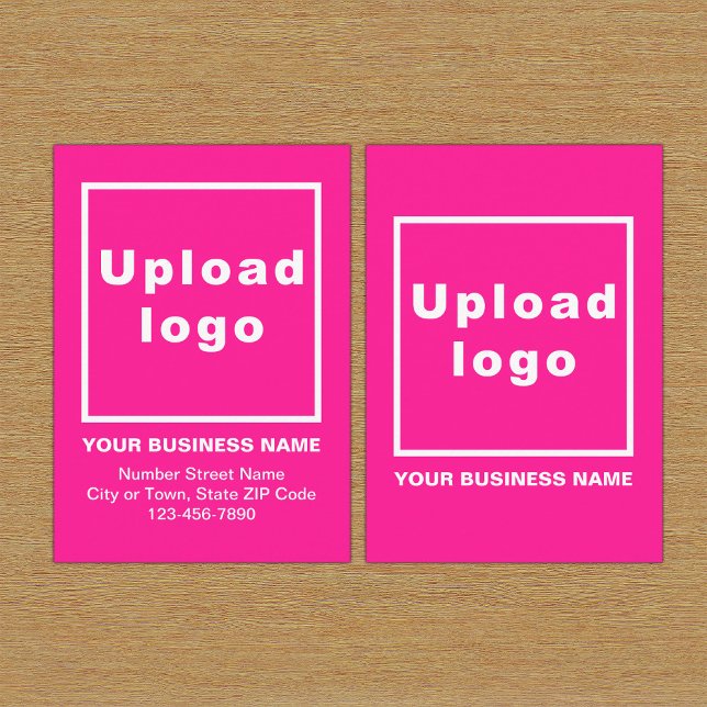 D'accompagnement Carte de boîtier rose pour entreprise (Build brand name awareness. Your business brand on pink enclosure card.)