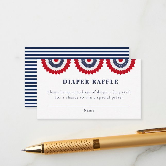 D'accompagnement Carte de boîtier rouge blanc et Baby shower dû (Devant/Arrière en situation)