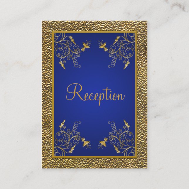D'accompagnement Carte de boîtier Royal Blue et Gold (Devant)