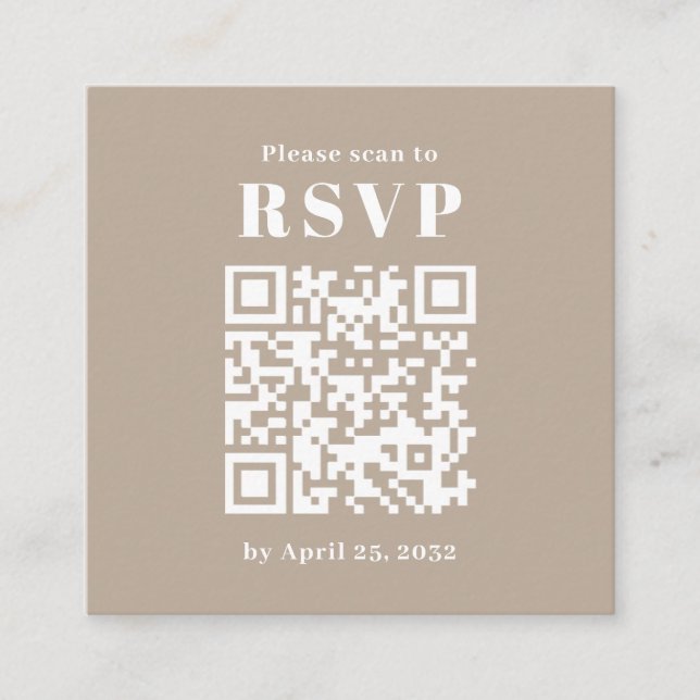 D'accompagnement Carte de boîtier RSVP à code QR simple arche (Devant)