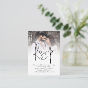 D'accompagnement Carte de boîtier RSVP de mariage photo de code QR 
