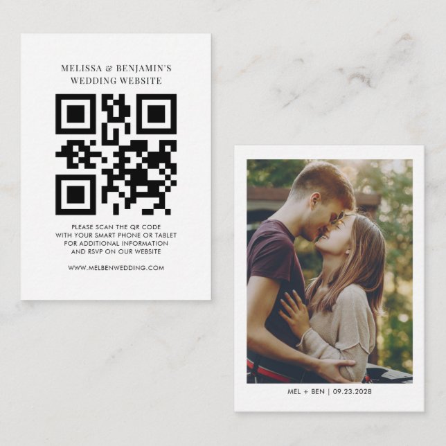 D'accompagnement Carte de boîtier RSVP du site Web du Mariage de ph (Devant / Derrière)