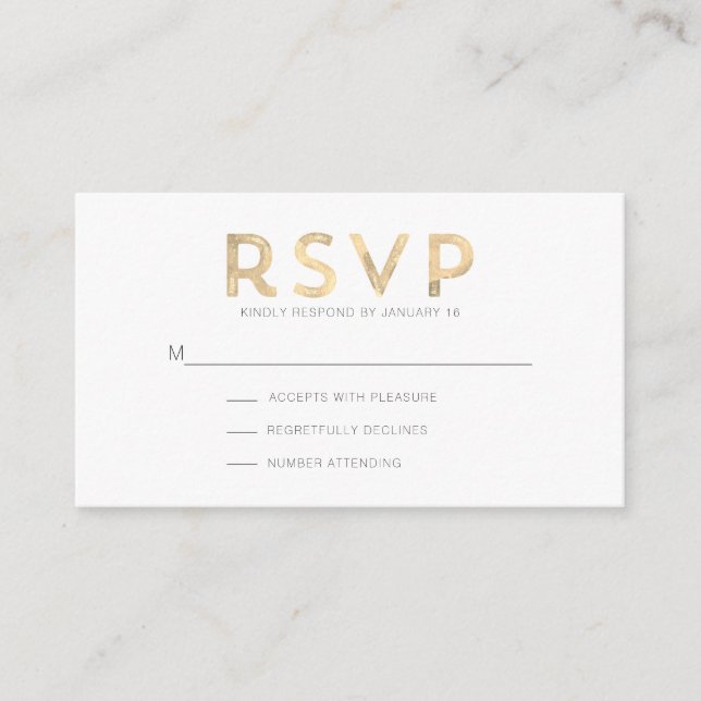 D'accompagnement Carte de boîtier RSVP moderne en bois clair (Devant)