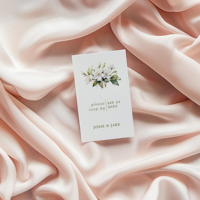 D'accompagnement Carte de boîtier RSVP pour fleur de fleurs Apple (Apple Blossom flower RSVP Enclosure Card)