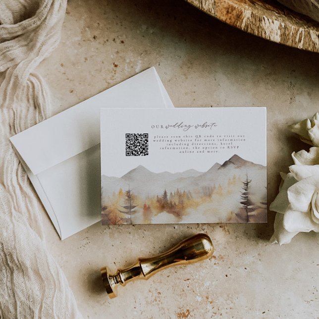D'accompagnement Carte de boîtier RSVP pour le mariage d'automne en (Créateur téléchargé)