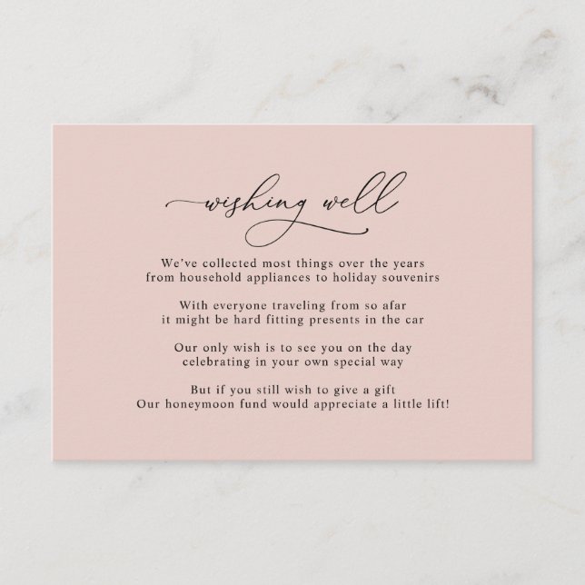 D'accompagnement Carte de boîtier simple Dusty Rose rose (Devant)