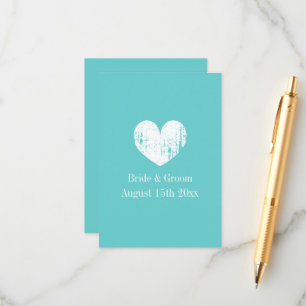 D'accompagnement Carte de boîtier vertical mariage bleu turquoise