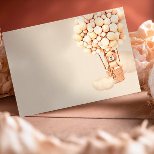 D'accompagnement Carte de boîtier vierge Brown Bear Balloons