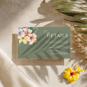 D'accompagnement Carte de clôture de mariage de destination Hibiscu
