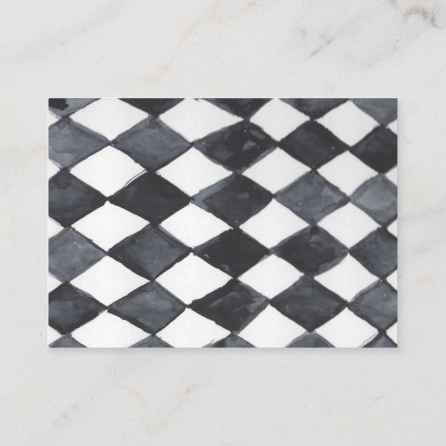D'accompagnement Carte de clôture noire avec impression de diamant  (Dos)