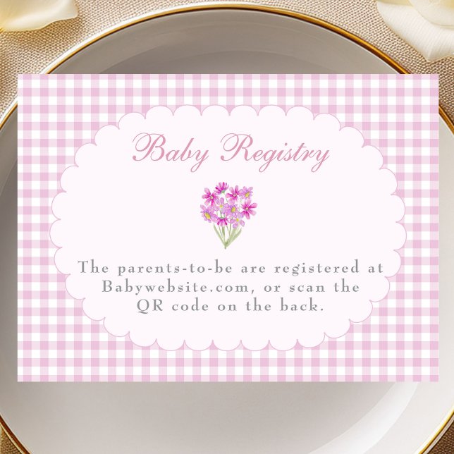 D'accompagnement Carte de code QR de registre de douche de bébé à c (Créateur téléchargé)