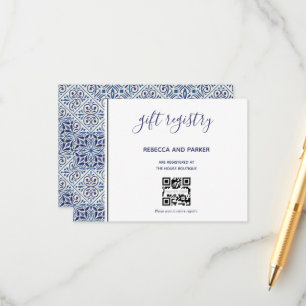 D'accompagnement Carte de code QR du registre de cadeaux de mariage
