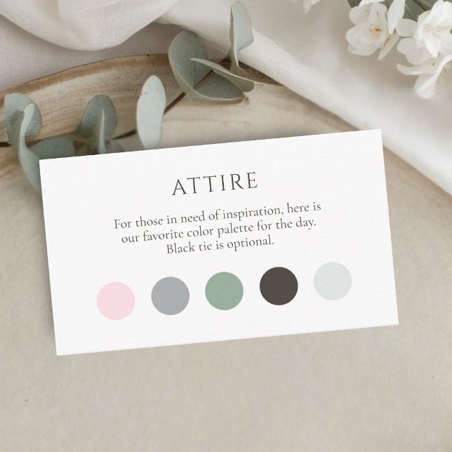 D'accompagnement Carte de code vestimentaire en points pour tenue d (Créateur téléchargé)