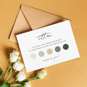 D'accompagnement Carte de code vestimentaire moderne Mariage de scr