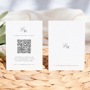 D'accompagnement Carte de Confirmation de Mariage Bohème Minimalist