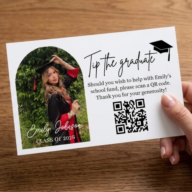 D'accompagnement Carte de conseil de graduation avec code QR pour c (Créateur téléchargé)