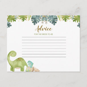 D'accompagnement Carte de conseil Dinosaur vert fleuri