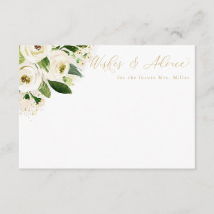 D'accompagnement Carte de conseil Floral White & Gold
