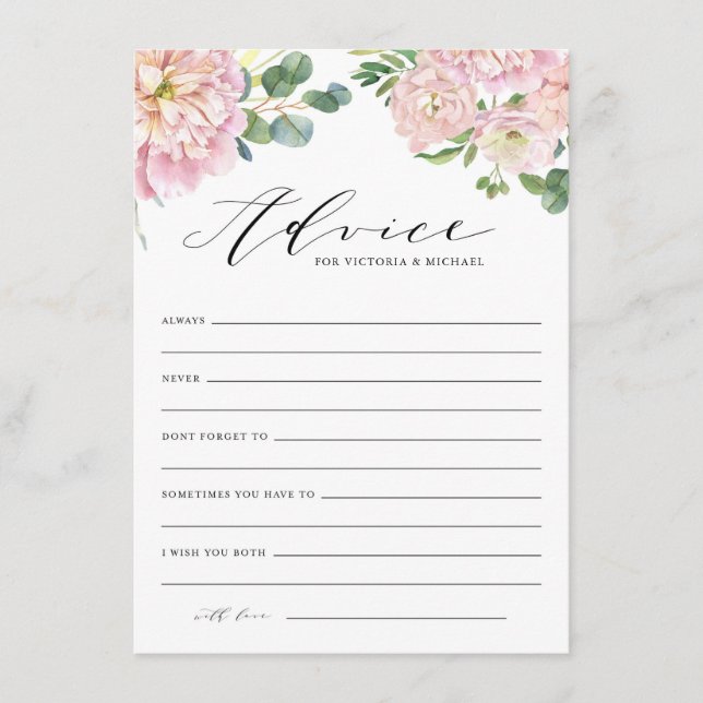 D'accompagnement Carte de conseil Mariage Rose couleur rose vif (Devant)