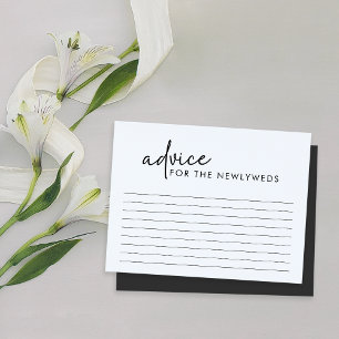 D'accompagnement Carte de conseil minimaliste en Fête des mariées n