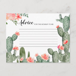 D'accompagnement Carte de conseil moderne Peach Floral Cactus