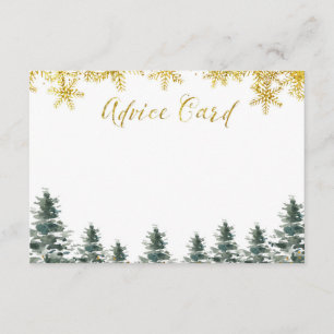 D'accompagnement Carte de conseil pour le Baby shower de Noël d'hiv