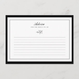 D'accompagnement Carte de conseils de mariage minimaliste pour la m