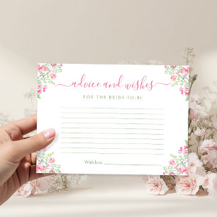 D'accompagnement Carte de conseils et de vœux de douche de mariage