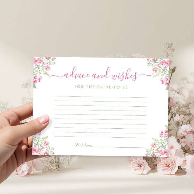 D'accompagnement Carte de conseils et de vœux de douche de mariage  (Créateur téléchargé)