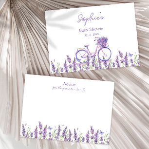 D'accompagnement Carte de conseils pour baby shower de vélo floral 