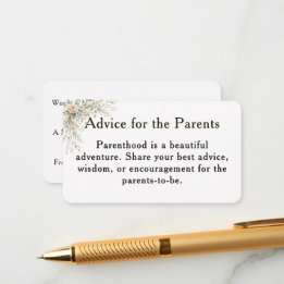 D'accompagnement Carte de conseils pour les parents Baby in Bloom