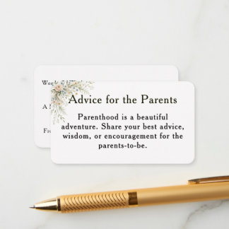 D'accompagnement Carte de conseils pour les parents Baby in Bloom