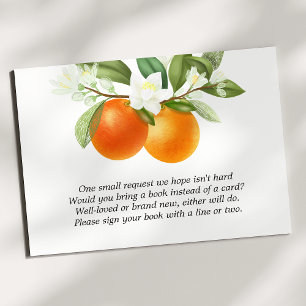 D'accompagnement Carte de décoration florale orange citrus pour liv